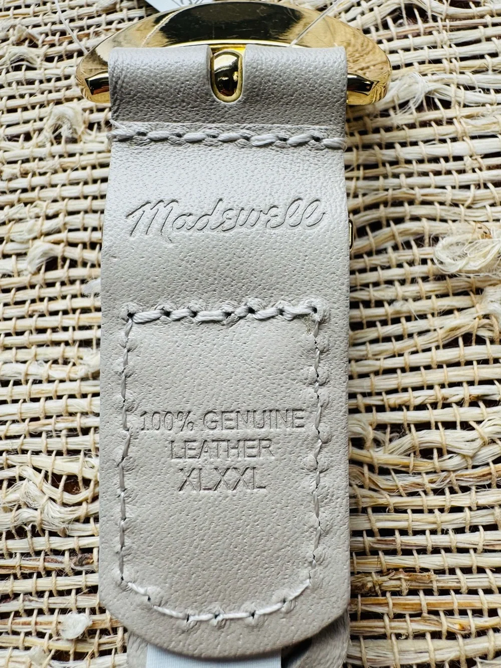Madewell Lucie Braid Belt - Domed Buckle - Vintage Muslin (White) - XL/XX